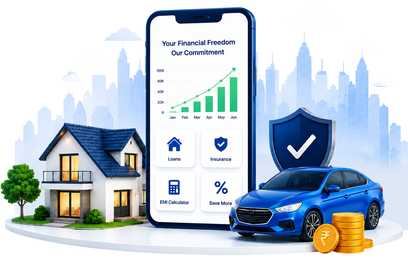 Banking services application view dashboard
